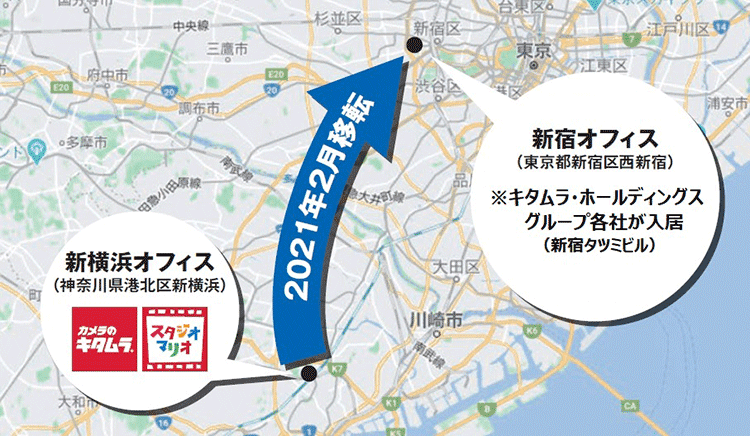 キタムラ新住所アクセスマップ
